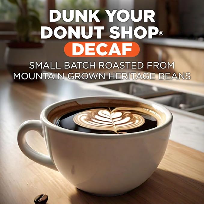 Maud's Decaf Donut Shop Coffee Pods, 100 ct, Decaffeinated Light Roast Coffee in Recyclable Single Serve Pods – 100% Arabica Beans, Compatible with Keurig K Cups Maker