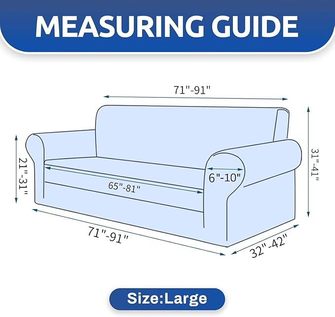 XINEAGE 2026 New 1 Piece Couch Covers for 3 Cushion Couch (79"-91") Stretch Sofa Cover Slipcover Pet Friendly Soft Washable Furniture Protector with Elastic Bottom for Kids,Dog (Sofa, Silver Grey)