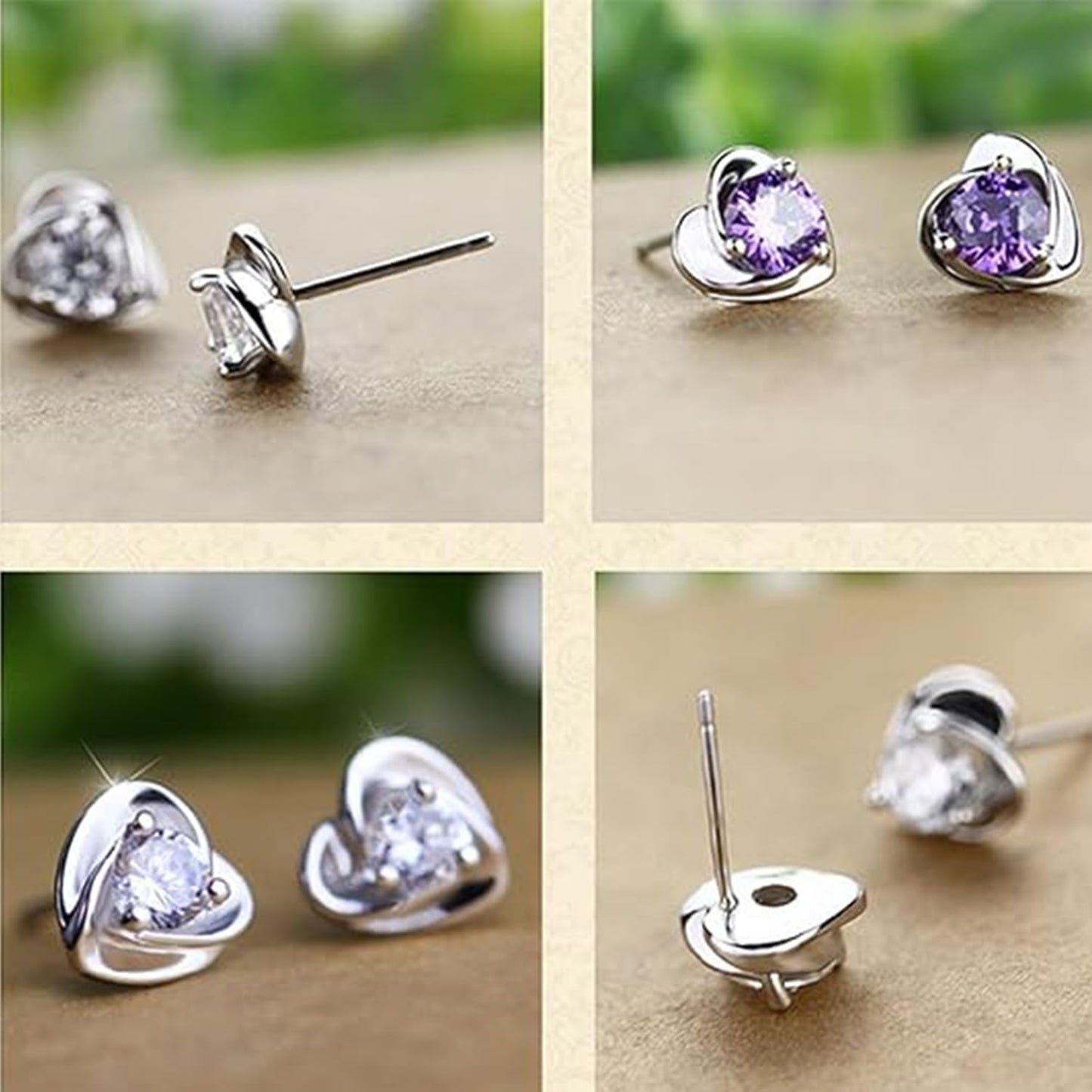Lymphatic Earrings for Women Halolux Lymphvity Germanium Drainage Therapy Negative Ion Lymph Detox Earrings Jewelry (purple+clear)