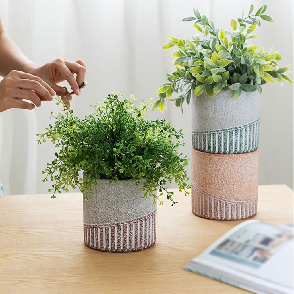 ZCSO Front Porch Planters Nordic Simple Cement Flower Pots, Creative Personalized Flower Pots, Home Plant Flower Pots, Potted Plant Pots Planter Boxes Outdoor