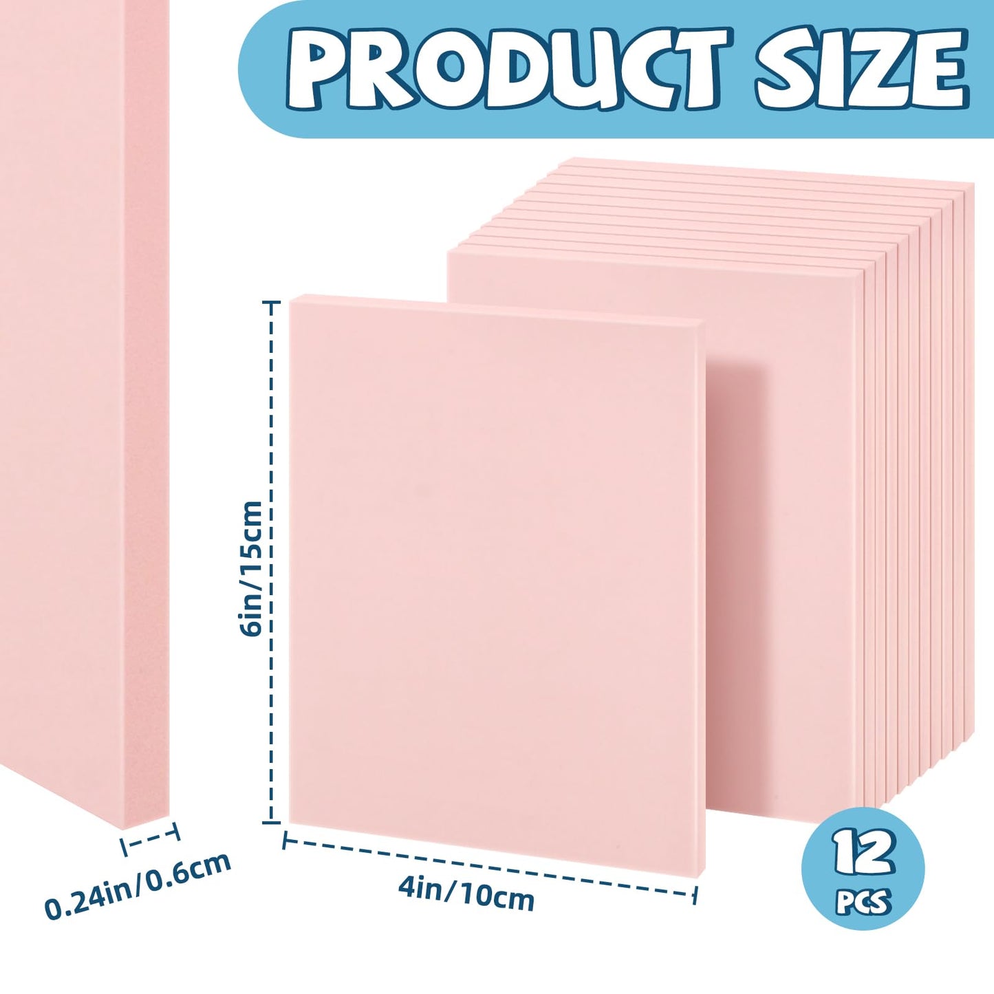 12Pcs 4"x6" Rubber Linoleum Blocks for Printmaking - Complete Stamp Carving Kit, Ideal for Linocut Block Printing, DIY Art Projects & Craft Supplies