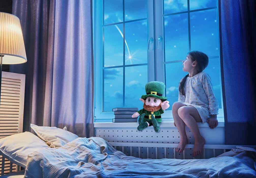 illuOKey Leprechaun Plush Doll Toy for Kids, St Patricks Day Decorations, 16 Inches