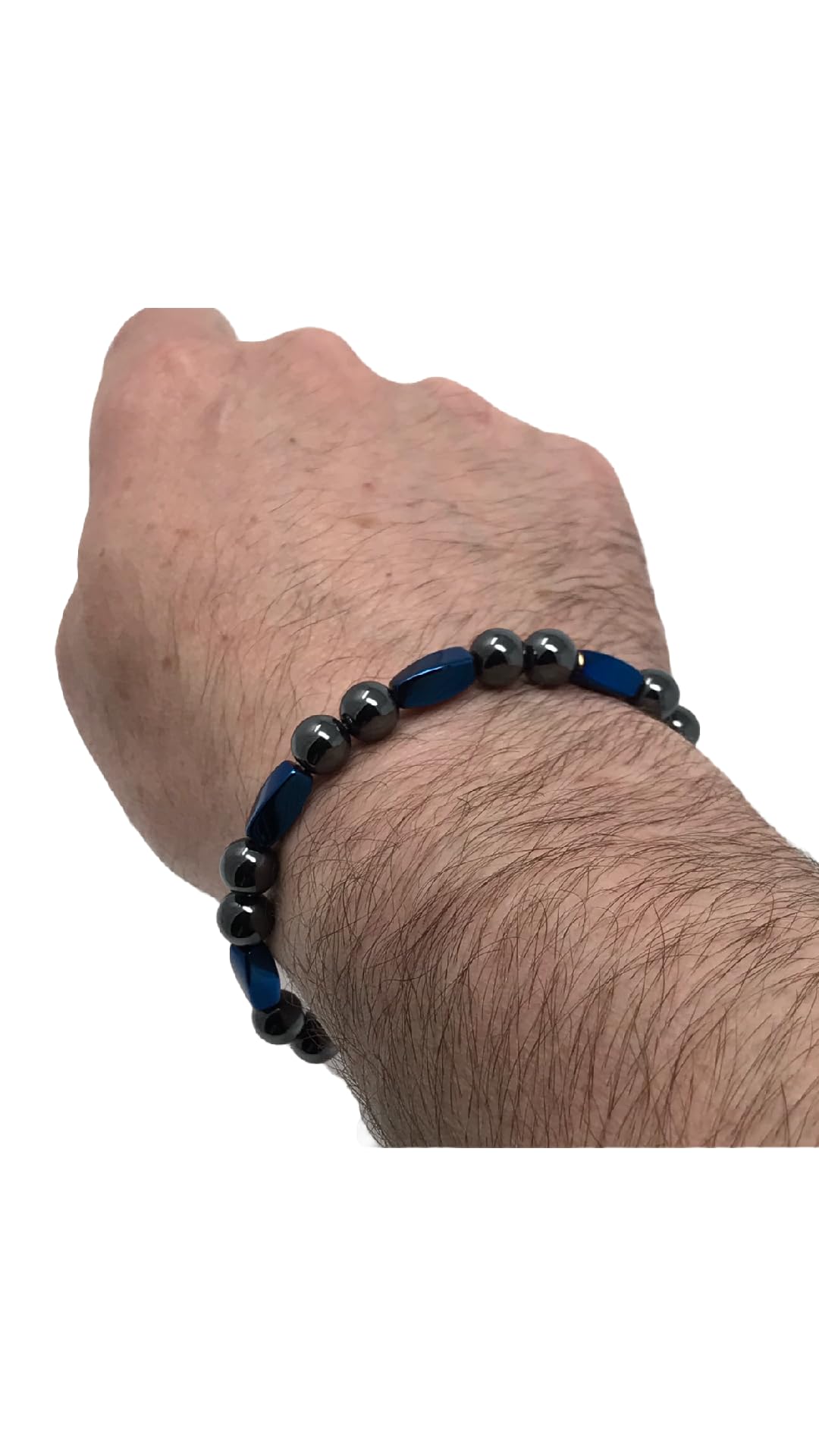 High Power Magnetic Hematite Bracelet (7.5 Inches)