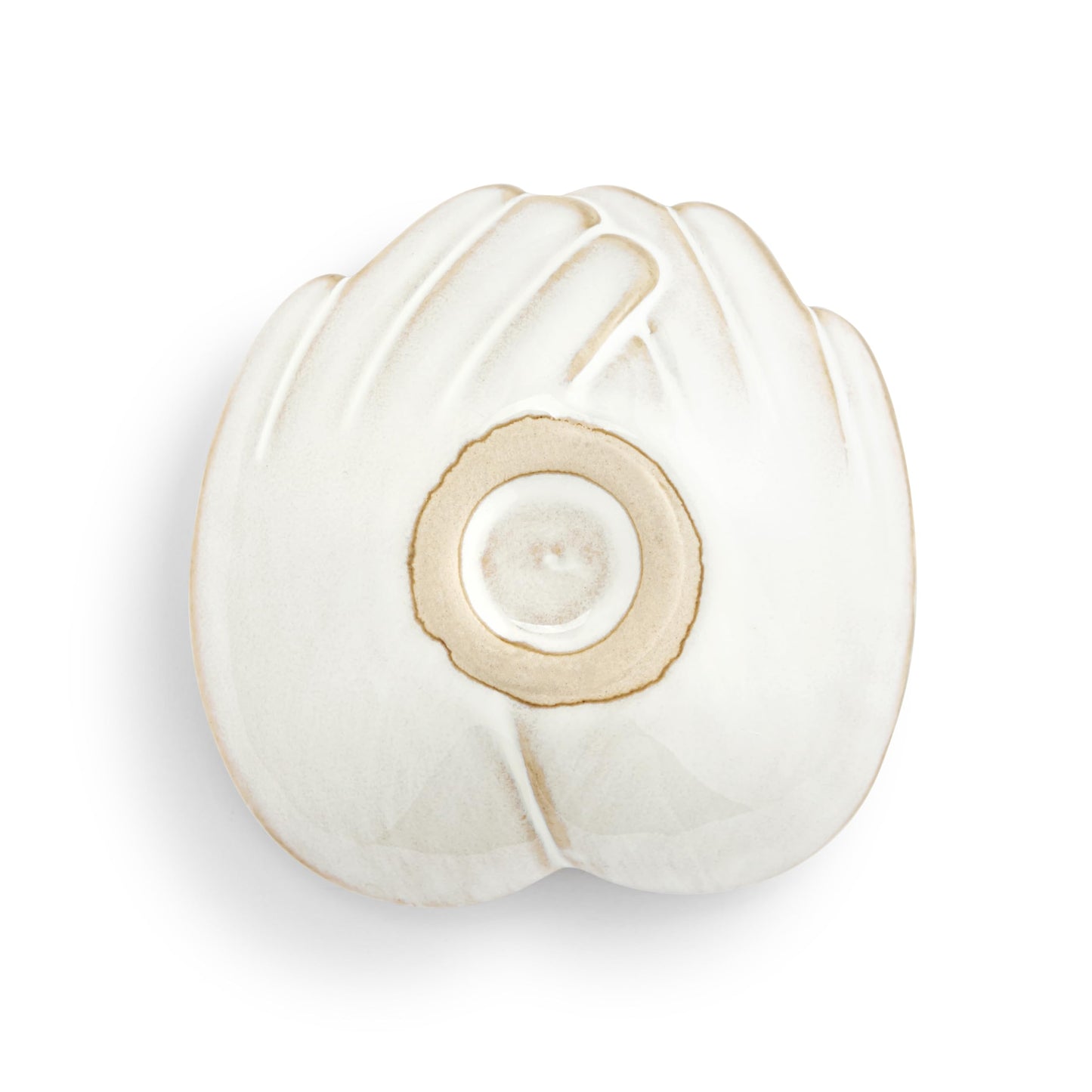 DEMDACO Hand in Hand Collection Together White Novelty 2 x 4 Stoneware Jewelry Catch-All Organizer Ring Holder & Small Keepsake Trinket Tray