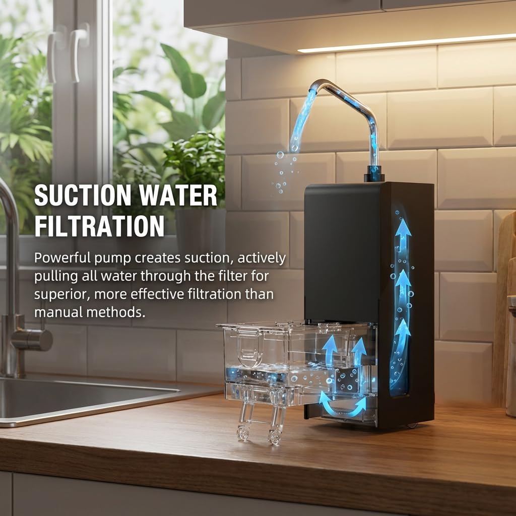 HumminGuru Automatic Water Dispenser for HG01 & NOVA Ultrasonic Vinyl Record Cleaner Machine with Built-in Water Filtration, 500+ Record Cleaning Cycles per Charge (Water Dispenser + 650ml Water Tank)