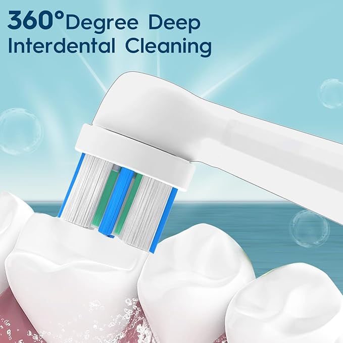 8PCS iO Replacement Heads Compatible with Oral B IO 2/3/4/5/6/7/8/9/10 Series Electric Toothbrush,Compatible with Oral B io Series Toothbrush Heads with Medium Bristles,White