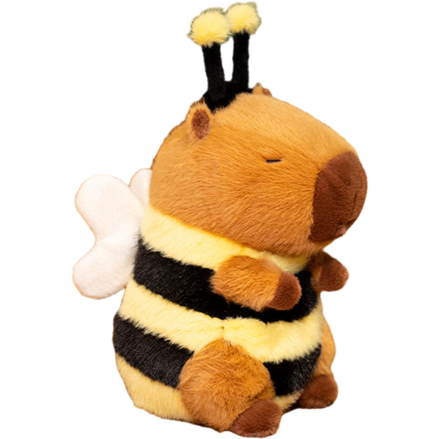 9.06 Inch Soft Capybara Dressed in Bee Stuffed Animals Capybara in Bumblebee Costume Plush Toys Fluffy Cuddly Fuzzy Doll Gift for Kids and Lovers