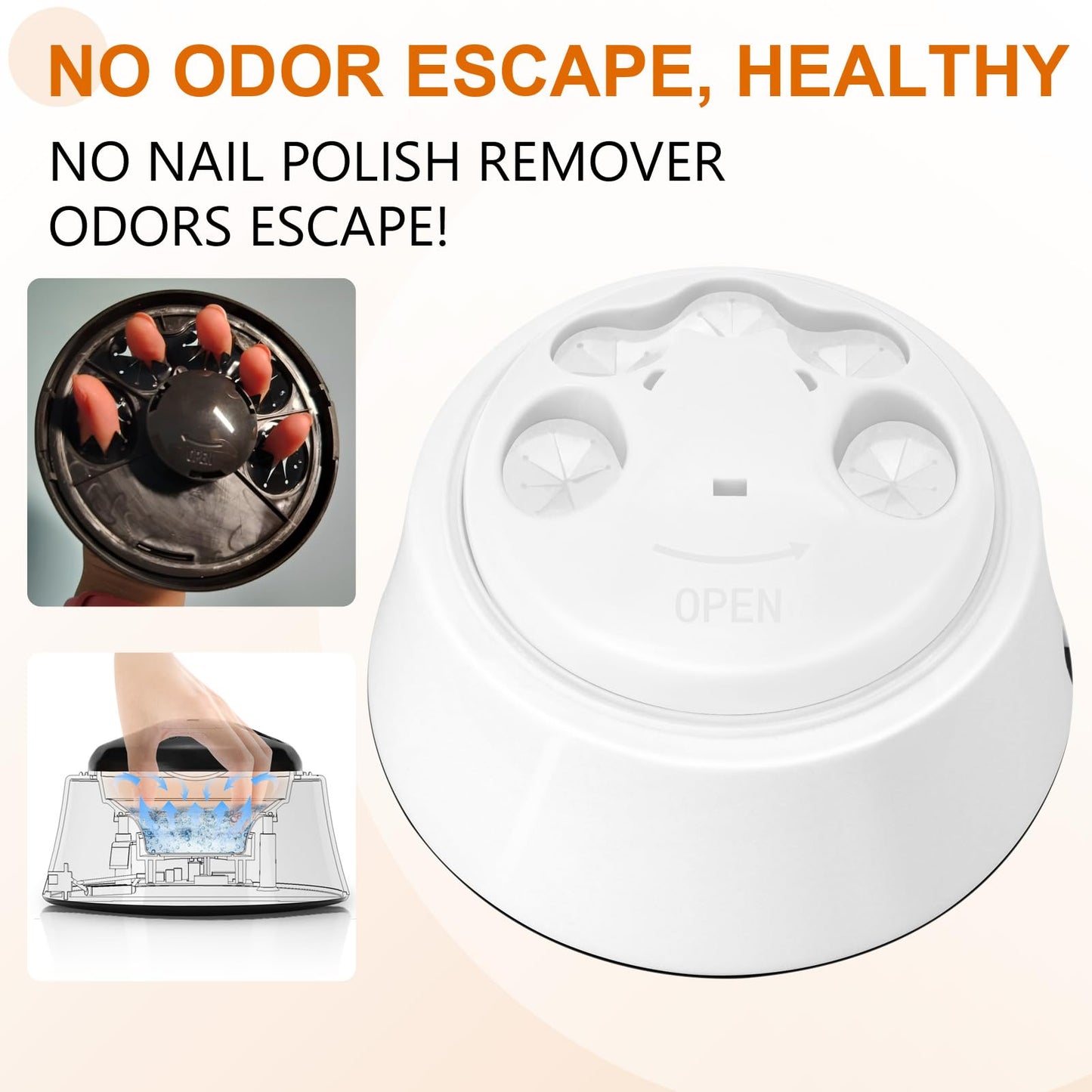 Nail Soaking Bowl, Electric Soak off Bowl Manicure Soaker for Gel Nail Polish Remover, Acrylic Nails, Dip Powder Remover, White