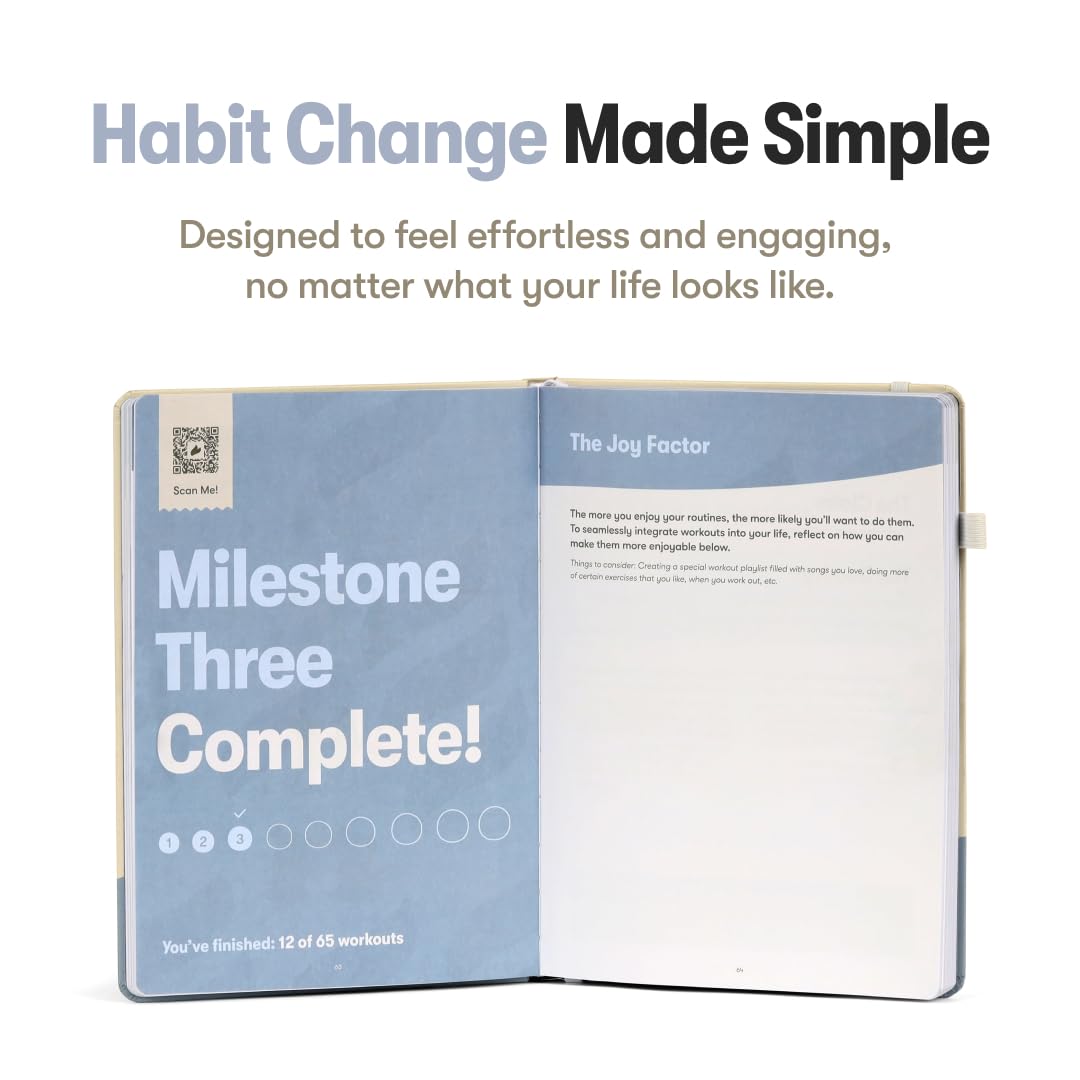 The Weightlifting Transformation Gym Buddy Journal by Habit Nest. 12-Week Trainer & Progress Tracker. Requires Full Gym Equipment. 65 Video Guided Workouts with Sets, Reps & Tracking Space.
