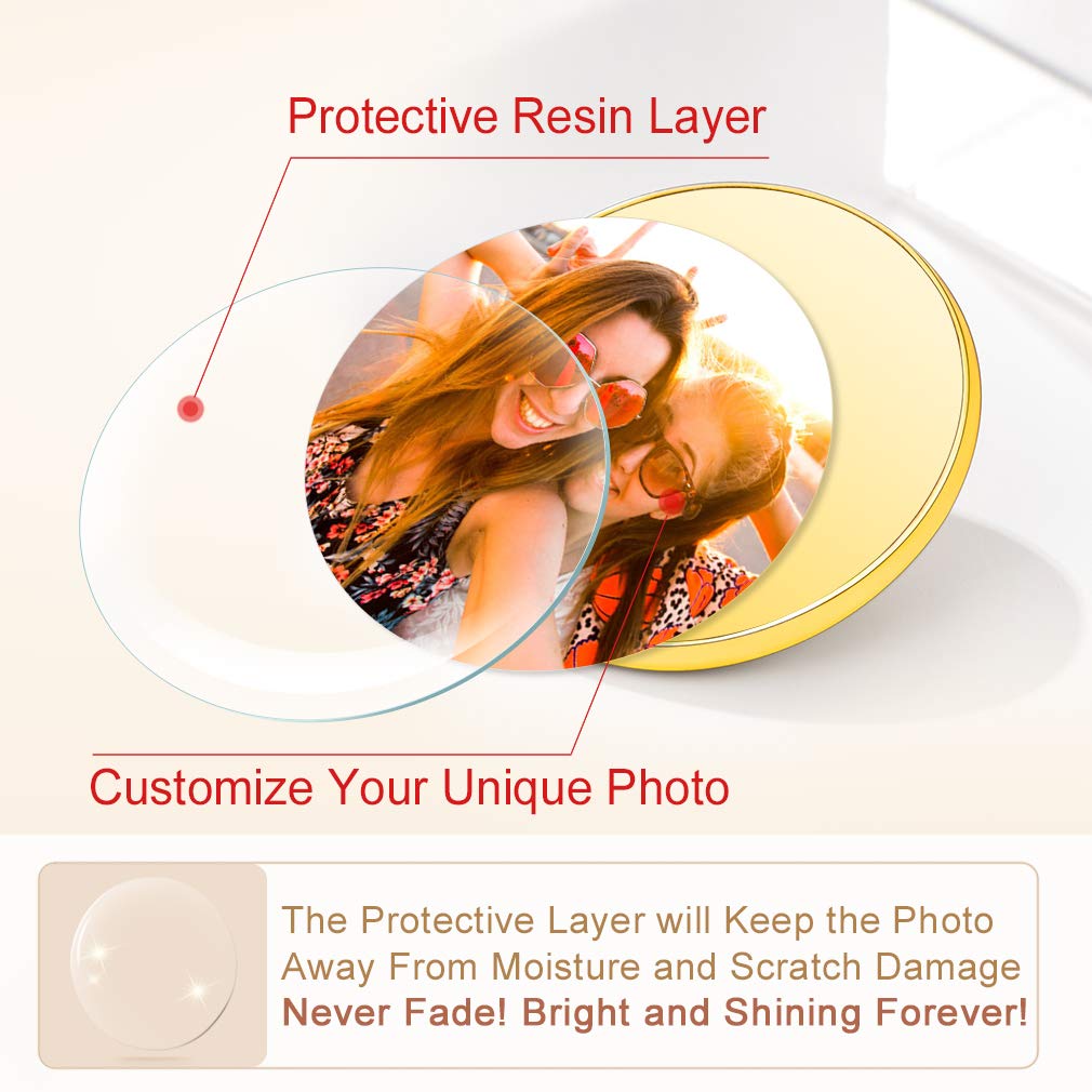 Custom4U Personalized Picture Pins Memorial Photo Brooch Pin for Men Boys