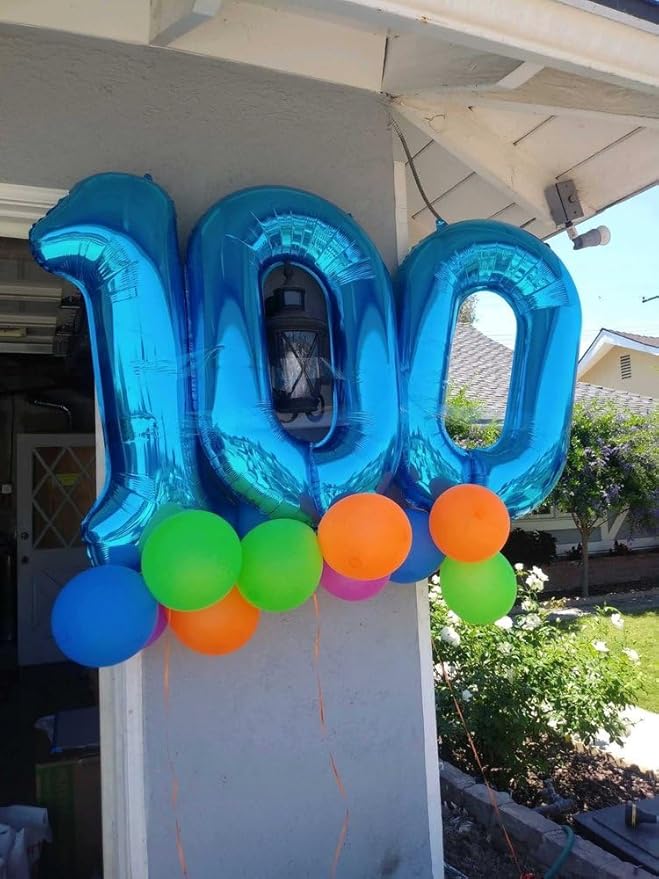 Metallic Blue Number 3 Balloon 40 Inch, 3rd Birthday Celebration Supplies for Girls Boys Women Men, 3 Balloon for Girls Boys Theme Party
