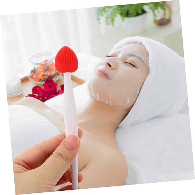 6Pcs Lip Exfoliating Nose Scrub Brush Soft Skin Friendly Facial Cleansing Tools for Daily Use Travel Salon Parties Comfortable Handle for Gentle Cleaning