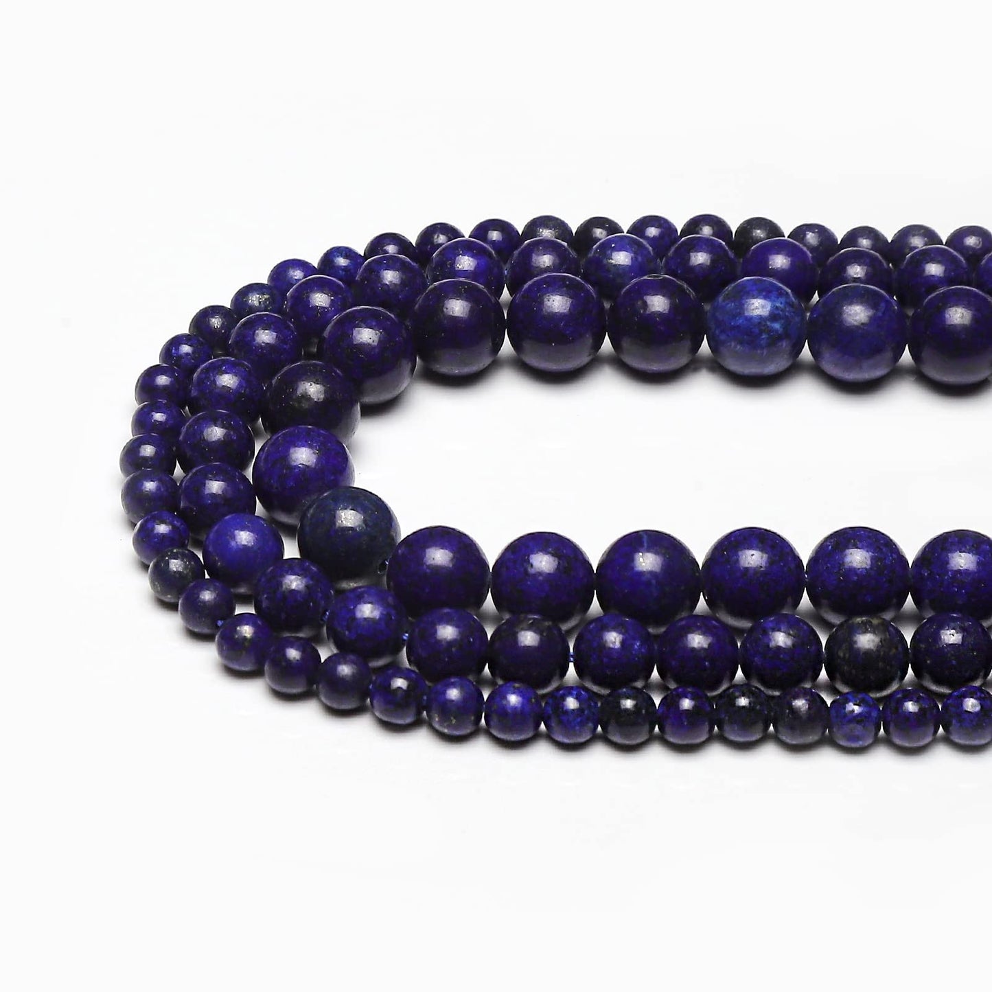 45pcs 8mm Natural Lapis Lazuli Gemstone Beads Energy Healing Crystal Round Loose Stone Beads for Jewelry Making, DIY Bracelets Necklaces