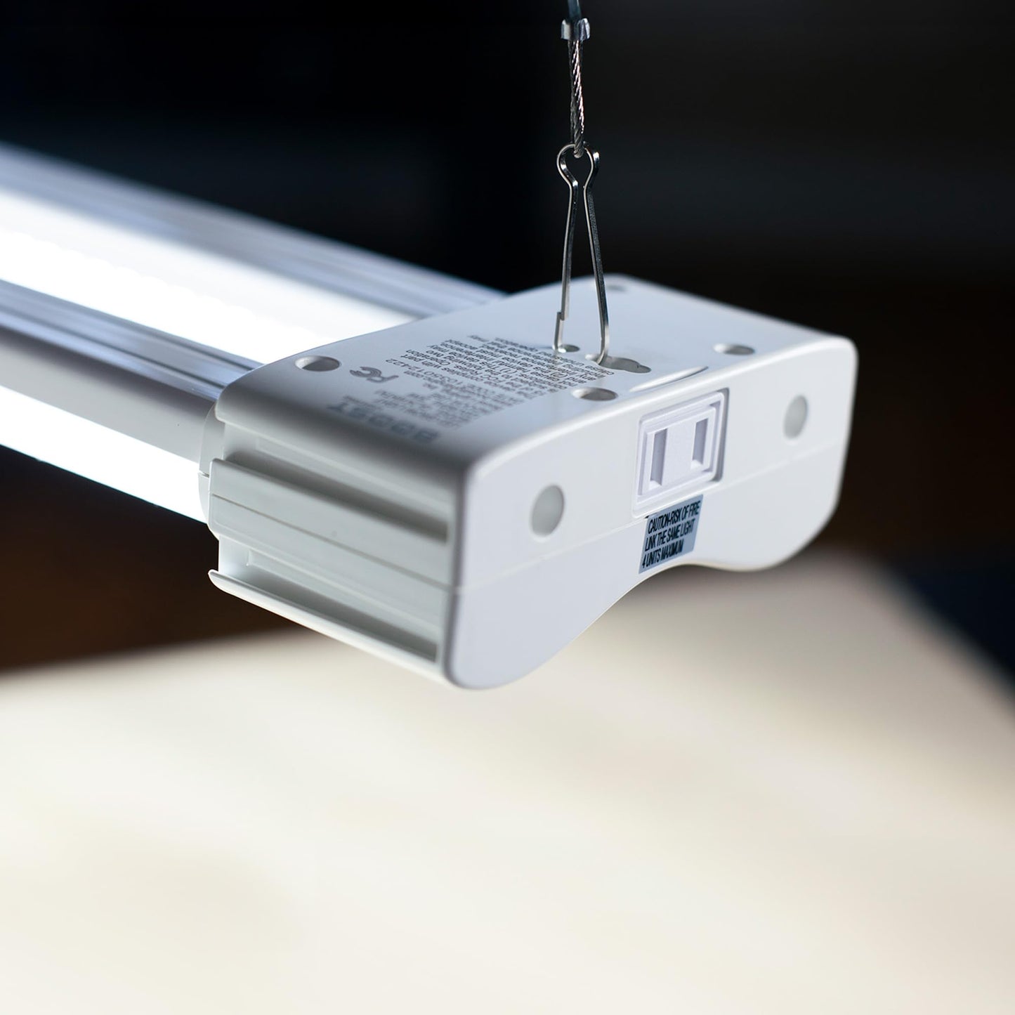 BoostGro LED Grow Light Full Spectrum Modular Linkable 5000K Daylight + 660nm Red Indoor Plant Lighting Fixture (2 FT, White) (1 Pack)