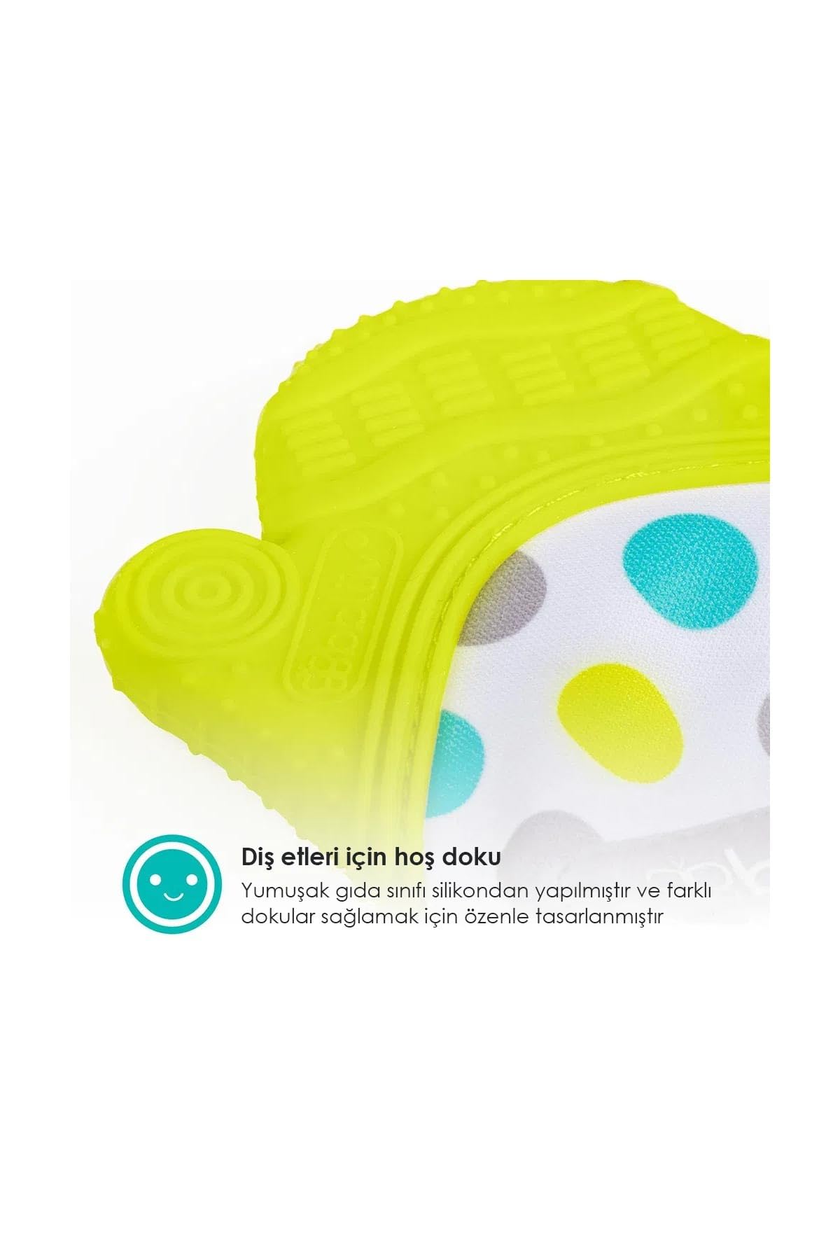 Bblüv - Glüv - Original Silicone Baby Teething Mitten with Opposable Thumb, Self Soothing Teether Toy, Includes a Storage Bag (Aqua)