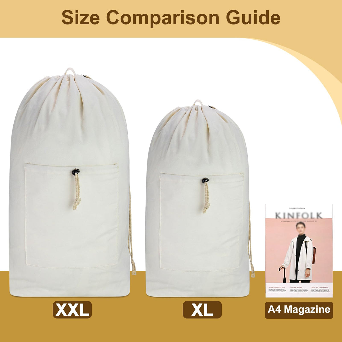 Laundry Backpack Canvas Laundry Bag with Straps Drawstring