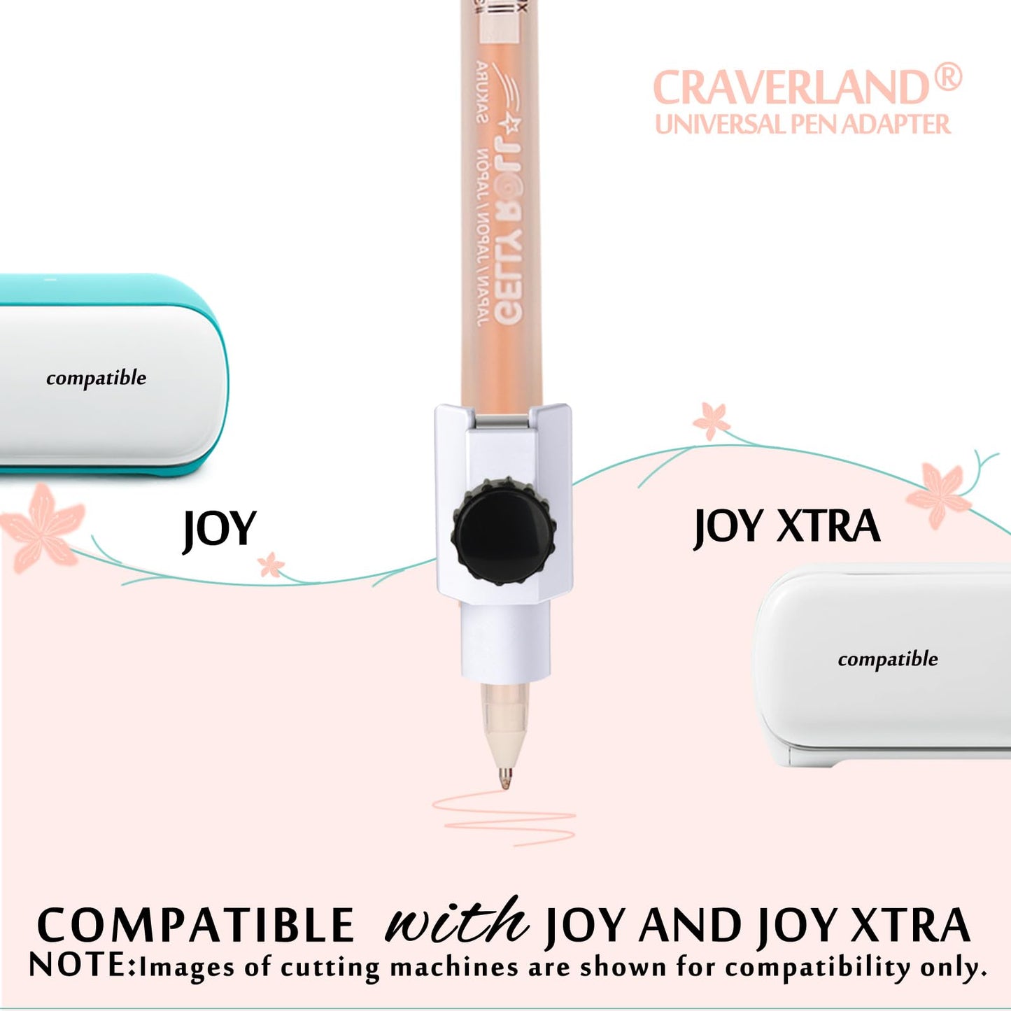 CRAVERLAND Universal Pen Adapter Set for Joy and Joy Xtra,Compatible with Sharpie,Crayola,Sakura,Stabilo and More Hard-Tip Pens Less Than 0.47 Inches