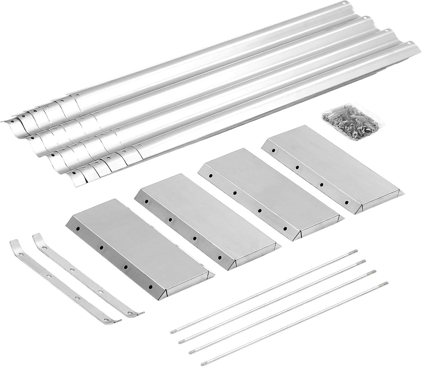 Land Guard 3 Pack 6×3×1ft Galvanized Metal Raised Garden Bed, Metal Planter Kit Box Outdoor for Deep-Rooted Vegetables, Flowers, Green and Herbs, Silver