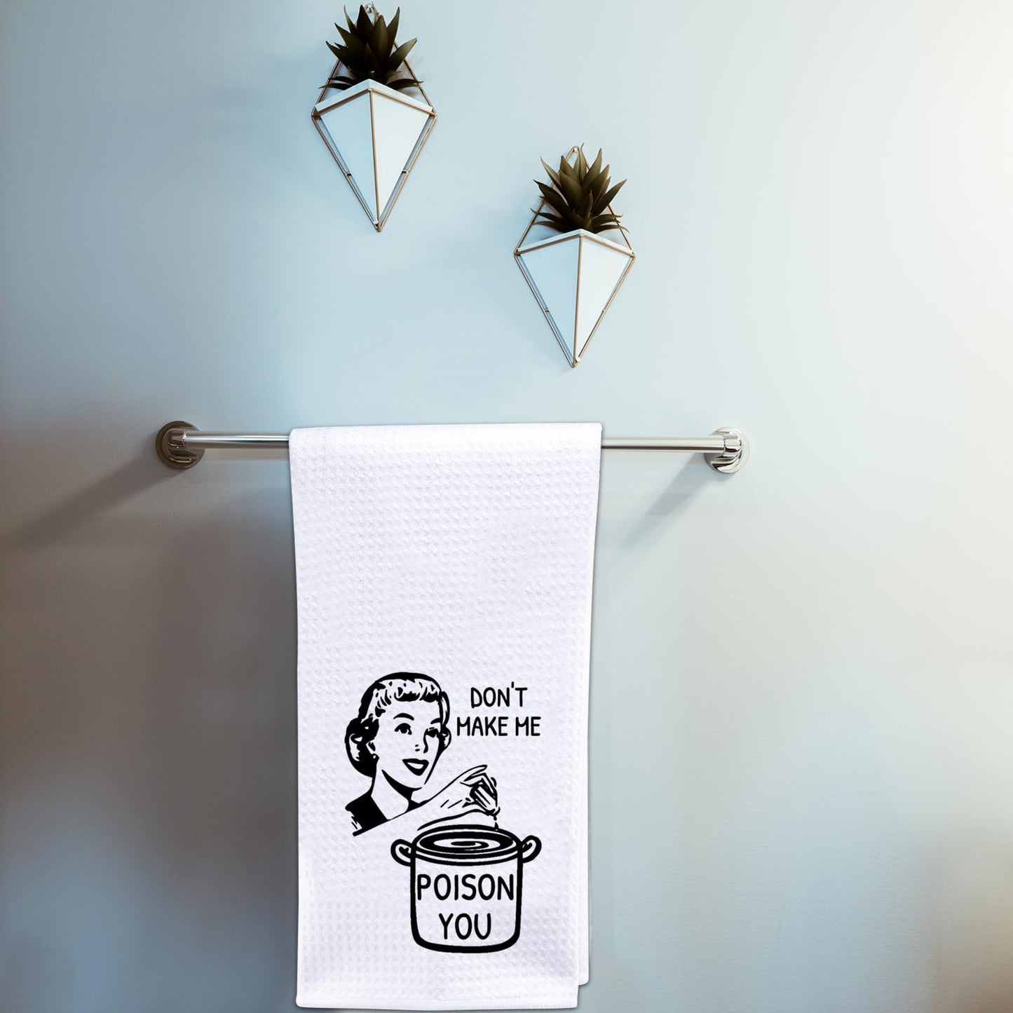 POFULL Hostess Chef Gift Cooking Gift Housewarming Towel Don't Make me Poison You Kitchen Towel (Poison You Towel)