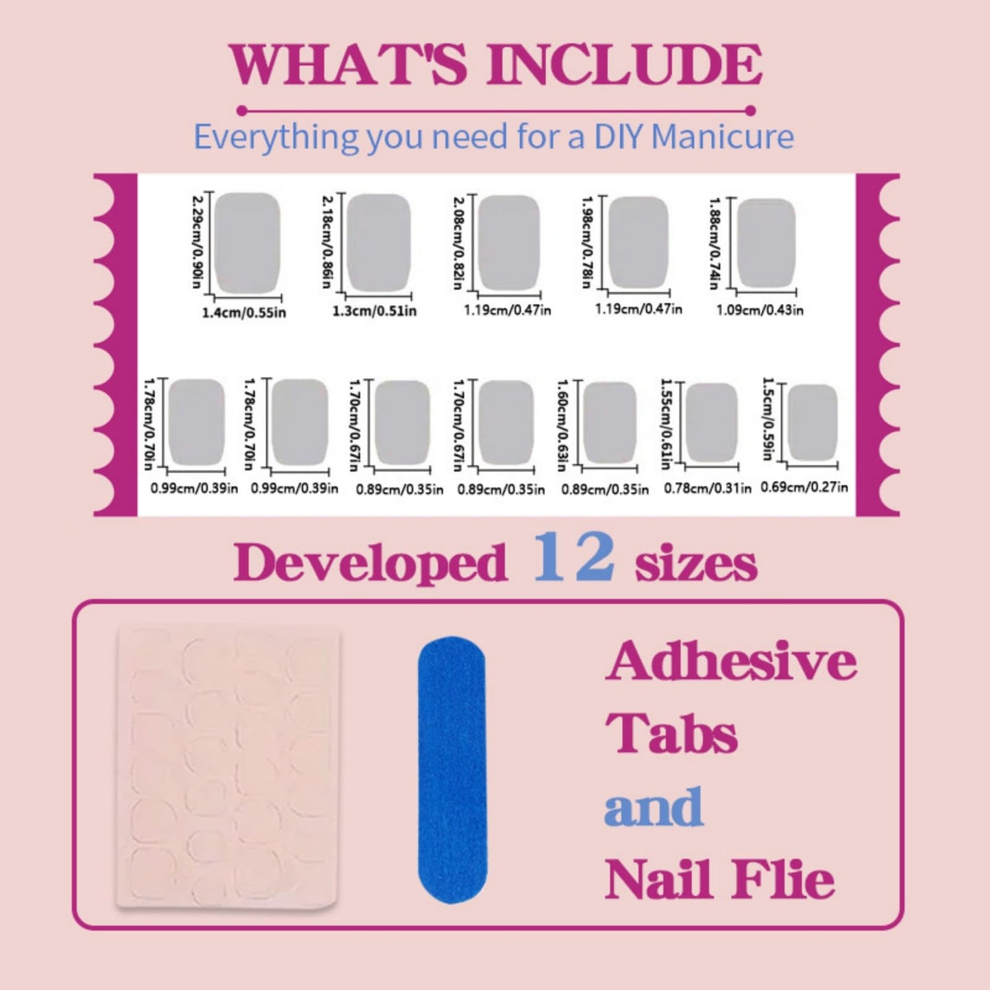 Red Press on Nails Heart Fake Nails Medium Square Nail Press ons with French Tip Design Bow Glue on Nail Glossy Full Cover Artificial Acrylic Manicure for Women Girls 24Pcs