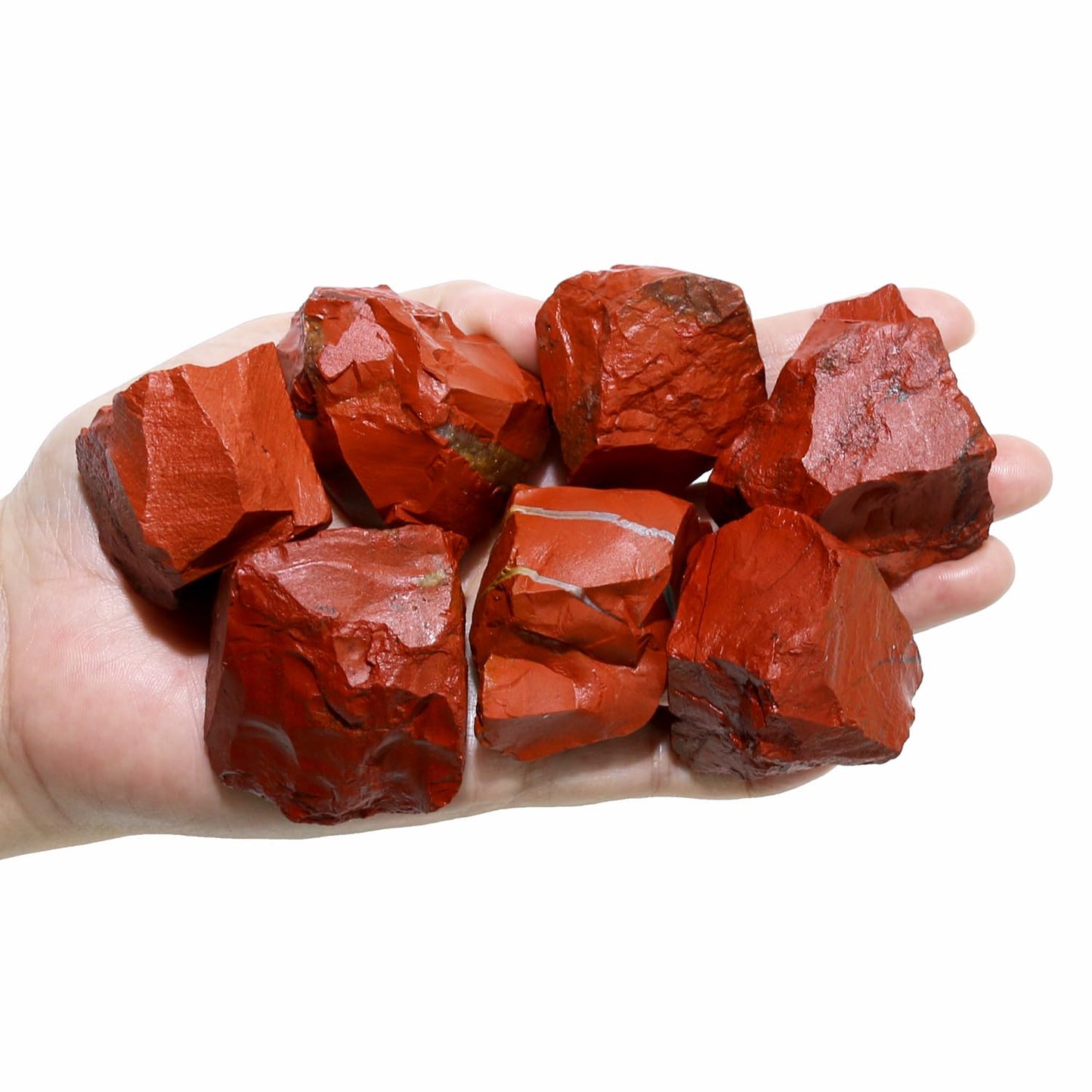 Nvzi Red Jasper Stone Crystals, Bulk Crystals, Crystals and Healing Stones, Rocks for Tumbling, Amathesis Crystal, Raw Crystals Bulk, Calcite Crystal for Decoration, Wicca, Reiki, Chakra(1LB)