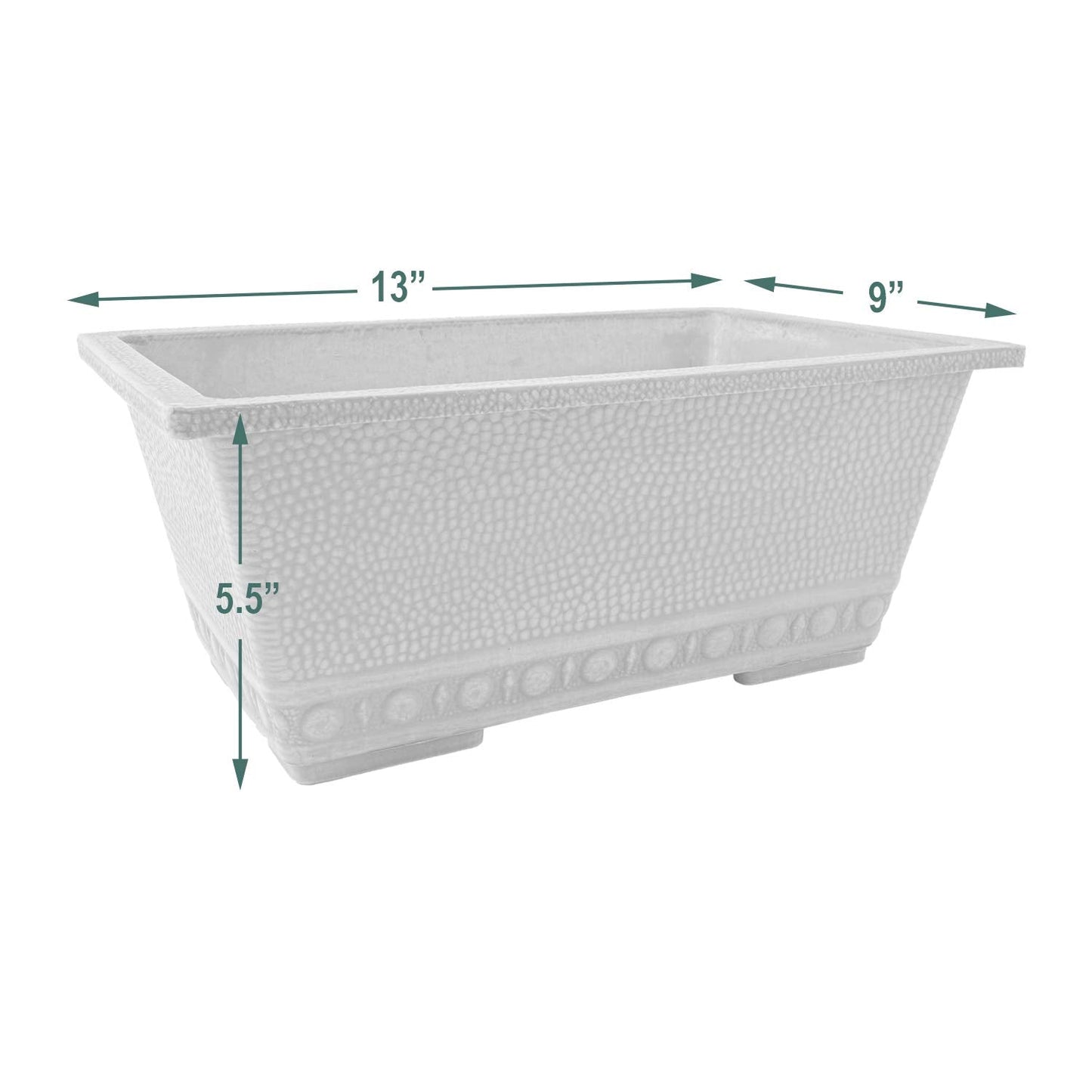 PSW Arcadia Garden Products FEL34TP Window Box, 13 by 9 by 5.5-Inch, Taupe