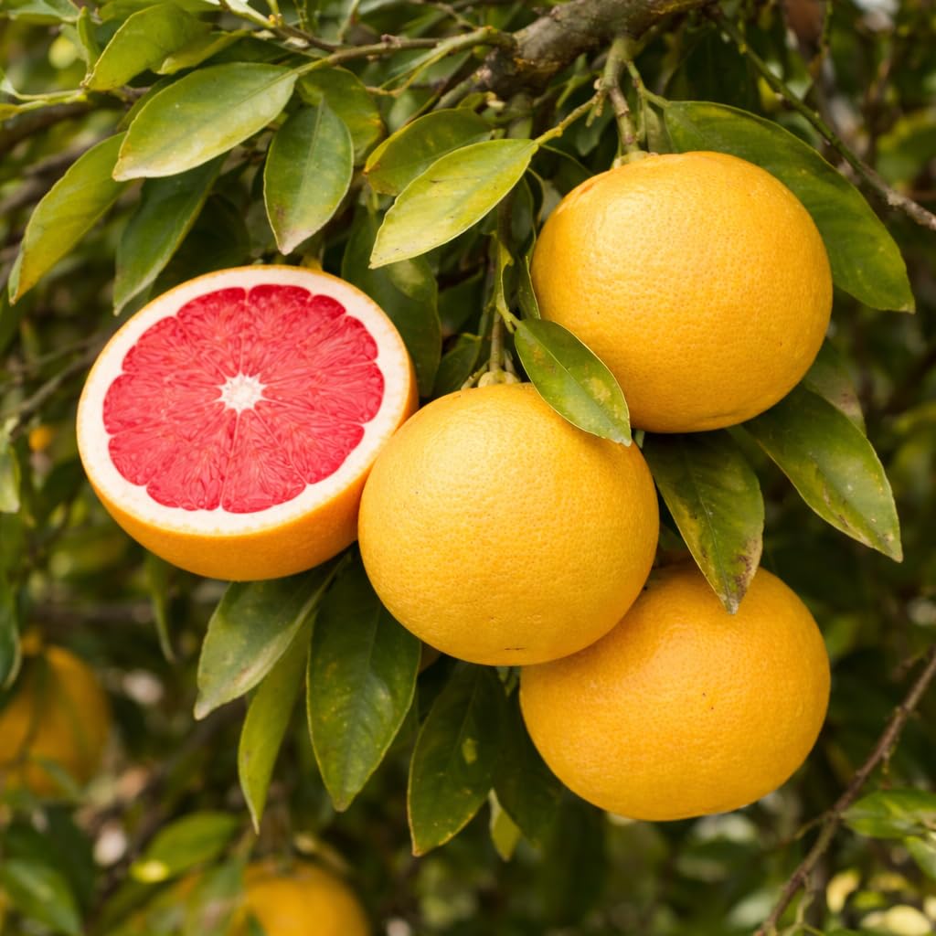 Ruby Red Grapefruit Tree - 2-5 Inch Tall Live Plant - Potted Indoor/Outdoor Fruit Seedling - Citrus x paradisi 'Ruby Red'