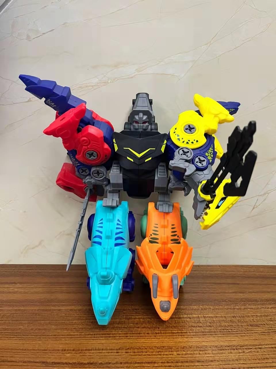 Rockclo Dinosaur Transform Robot 5 in 1 Take Apart Toys Set for boy Kid Age 3 4 5 6 7 8 Years Old Construction Building DIY with Drill Tool Kit Best Gift for Birthday Christmas Easter
