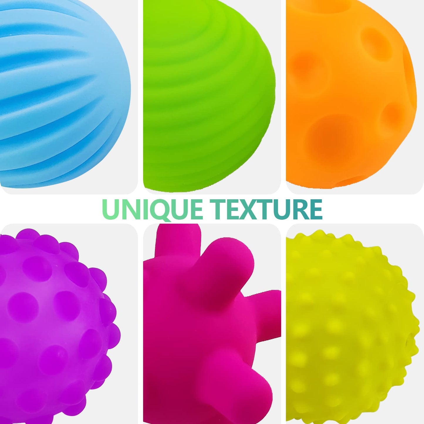 Montessori-Inspired Sensory Balls & Wheat Straw Rattle Set for Babies 6–12 Months & Toddlers 1–3 | Multi-Textured, Stress-Relief Baby Toys for Early Learning, Motor Skills & Gentle Massage