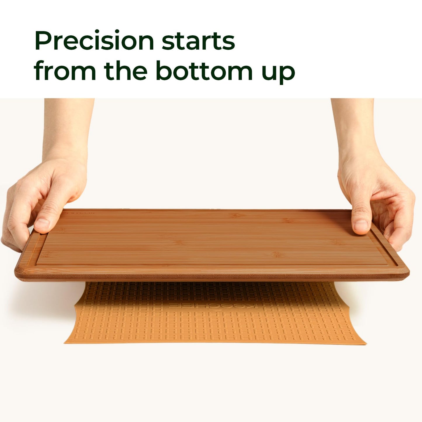 Keechee 2Pcs Cutting Board Set with Non-slip Mat, Bamboo Cutting Boards for Kitchen Meal Prep & Serving - Wood Serving Board Sets with Deep Juice Groove Ideal Kitchen Gifts