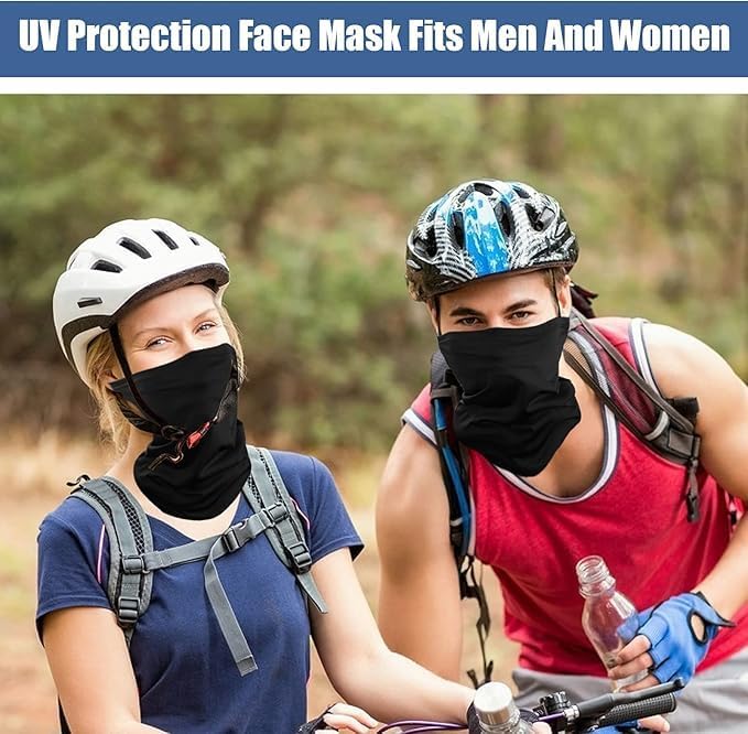 Sun Protection Face Mask Neck Gaiter - 9 Pack Breathable UV Protection Scarf for Men & Women, Hiking, Cycling, Fishing