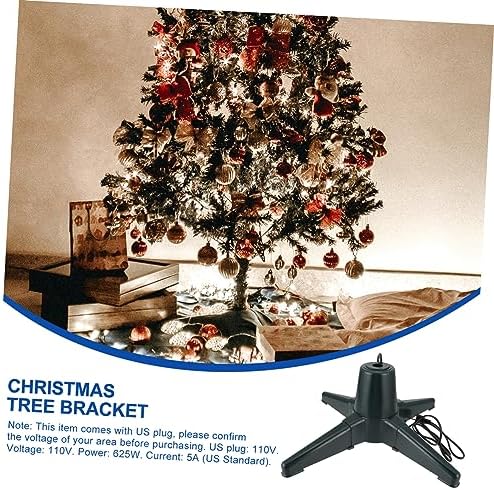 1pc Electric Christmas Tree Stand Rotatable Base for Trees Easy Installation Us Support for Home and Restaurant Decor