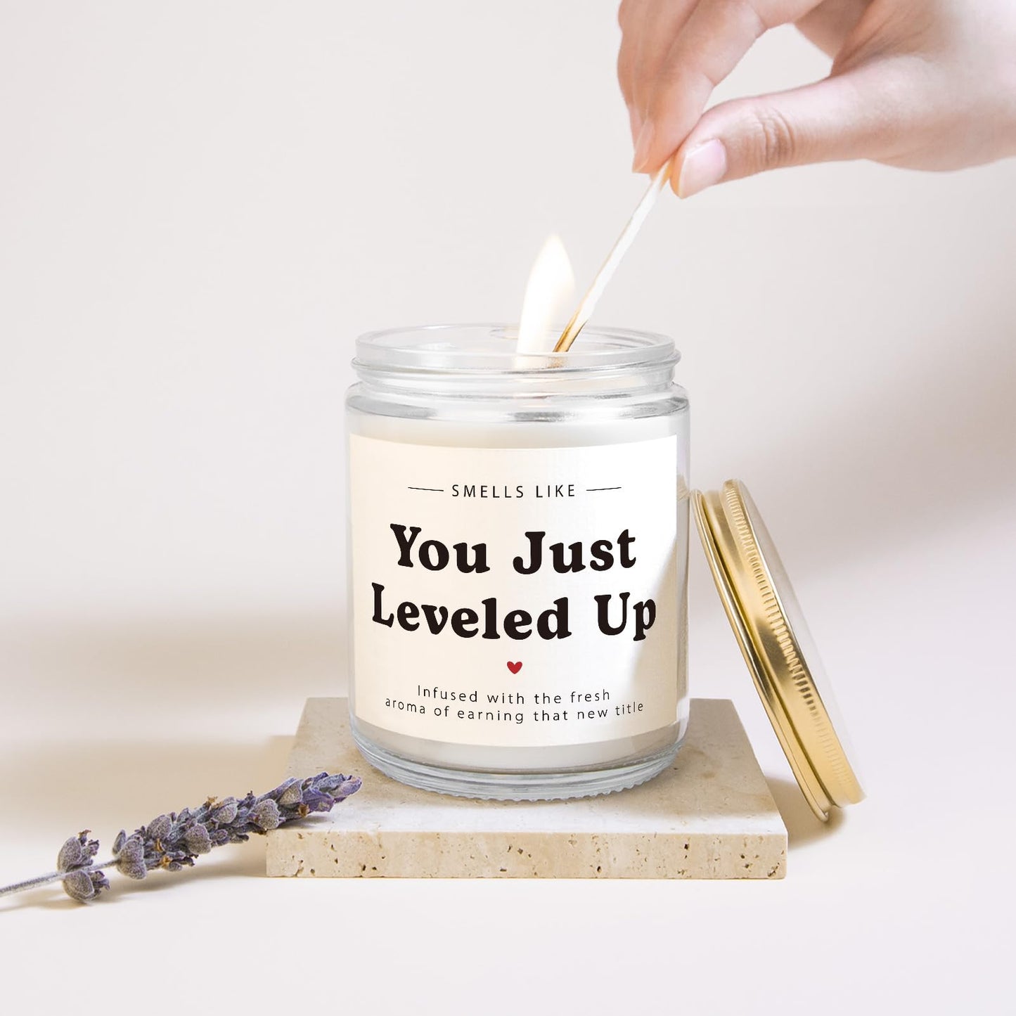 Congratulations Gifts for Women, Promotion Gifts for Women Men, Funny Gift for Promoted Ideas - Lavender Scented Candles, Congrats Presents for Family Friend Coworker Teachers