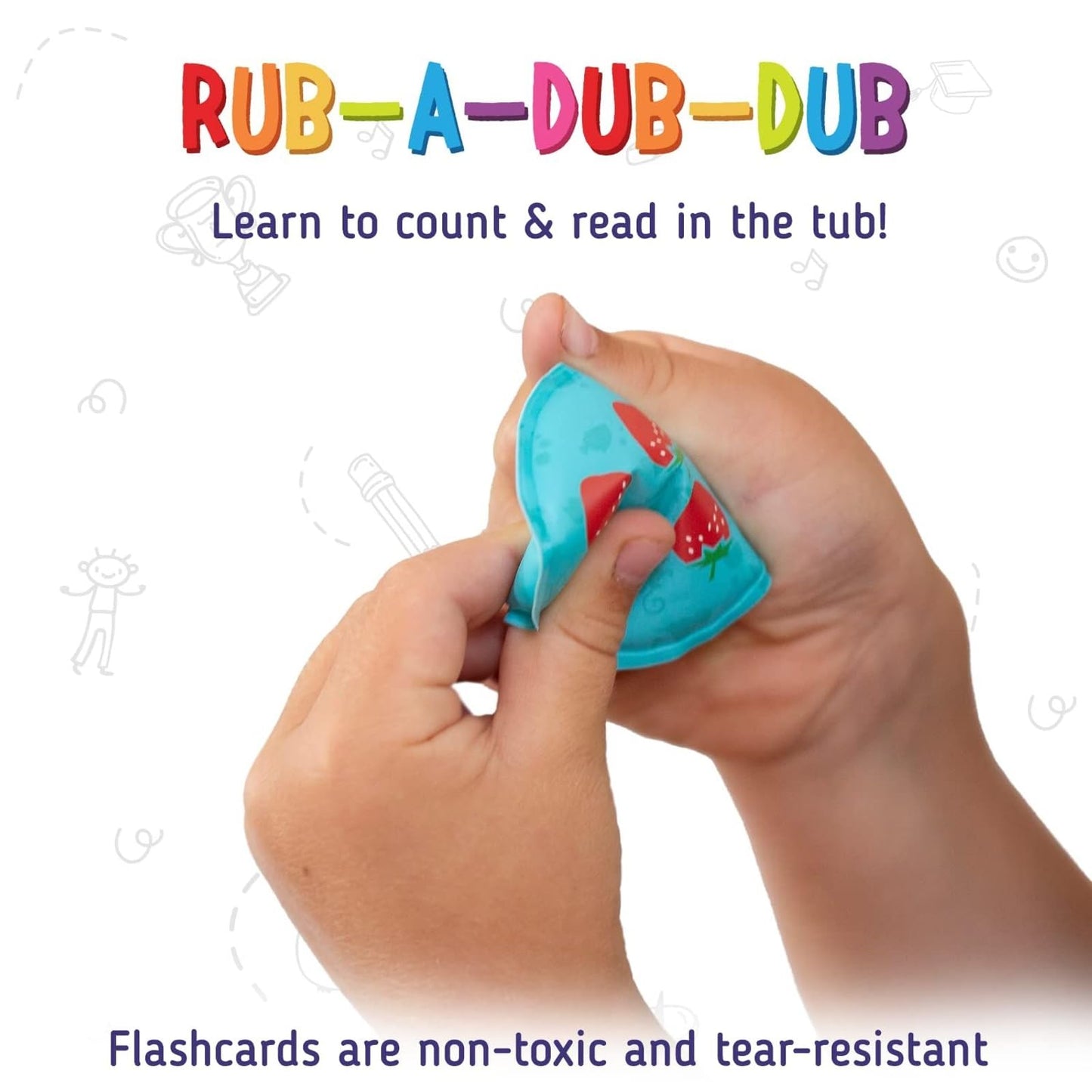 merka Bath Toys Flash Cards - 36-Pc Multicolor 2.25-Inch Foam Alphabet & Number Cards - Waterproof Bath Time Toddler Learning Toys for Ages 1-3