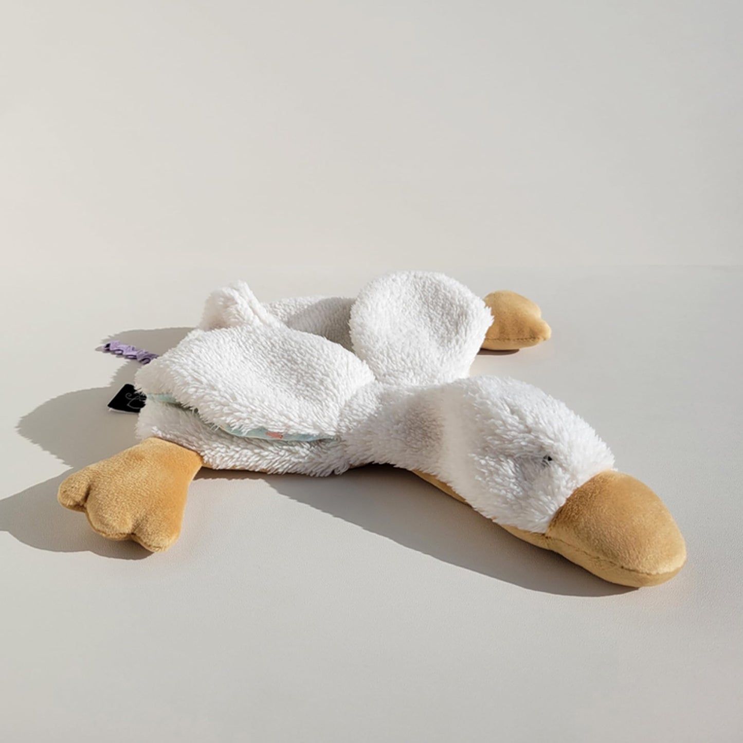 Veronea Helga The Goose, Pacifier Holder, Security Blanket Lovey, Infant Stuffed Toy, 9.8 Inches (Pack of 1) (Cannoli Cream)