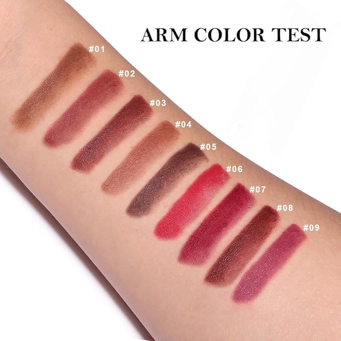 3Pcs Gradient Matte Lipstick Crayon Lip Liner pencil, Flawless Contour Gradual Ombre Effect lip Pencil, Lipstick for Women Long Lasting Waterproof Smudge Proof Lipstick Pencil 06#+07#+09#
