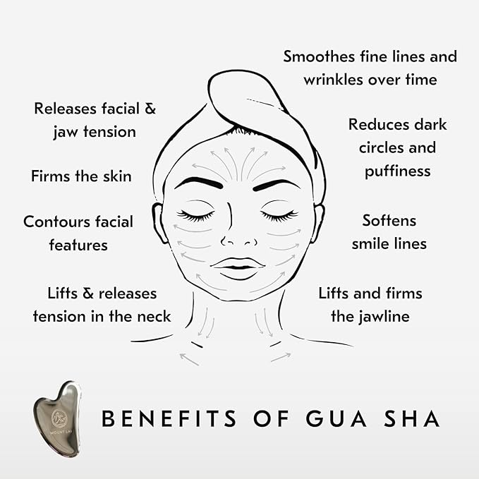 Mount Lai Stainless Steel Gua Sha Facial Tools – Face & Body Guasha Tools for Self-Care, Massager for Sculpting, Muscle Tension Relief & Puffiness Reduction