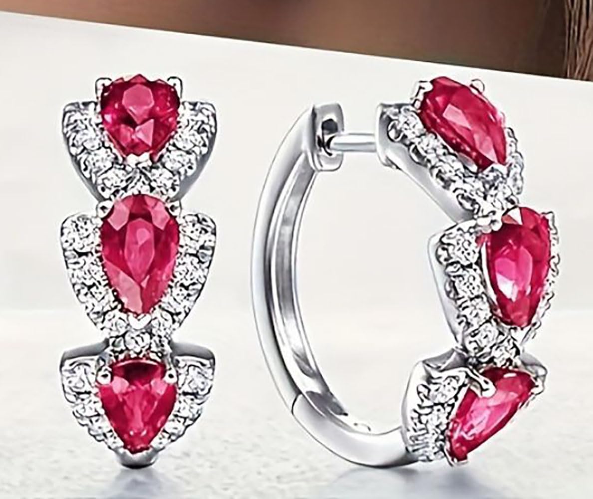 Histone Lymphatic Earring For Women, Lovefinity™ Honorable Joy Halolux Lymphvity Magnetotherapy Germanium Earrings Hoop Jewelry Gifts (Hoop-Hot Pink)