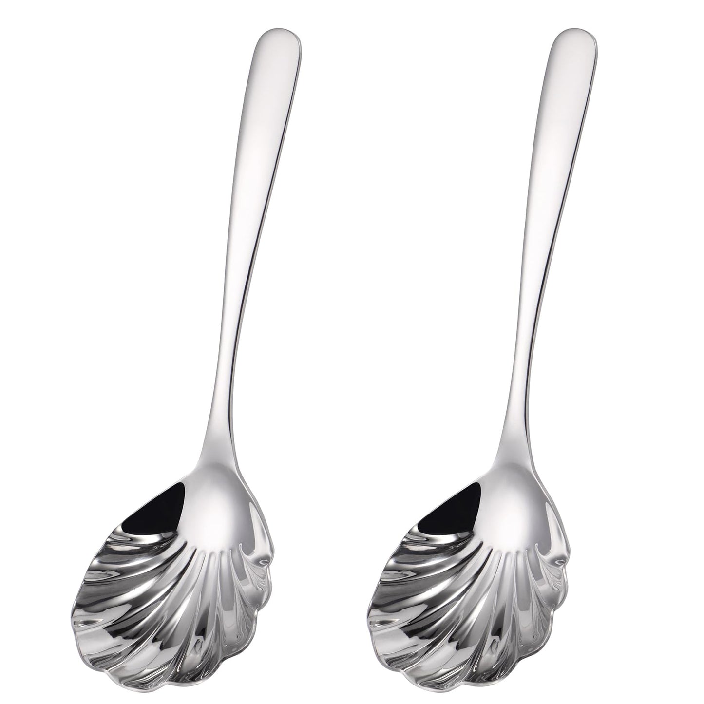 Mafier Large Serving Spoon,9" Serveware Spoons Set,Stainless Steel Catering Serving Utensils for Party Buffet Dinner Banquet Cooking Kitchen Basics,Dishwasher Safe(Silver)