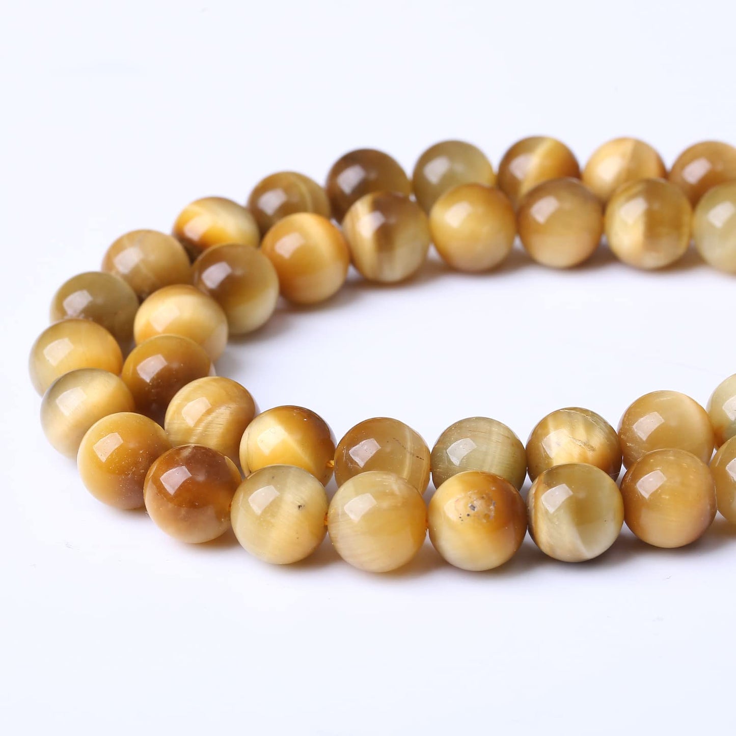 36PCS 10MM AAA Honey Gold Tiger Eye Stone Beads Natural Gemstone Bead Crystal Healing Energy Jewelry Making DIY 15 inches