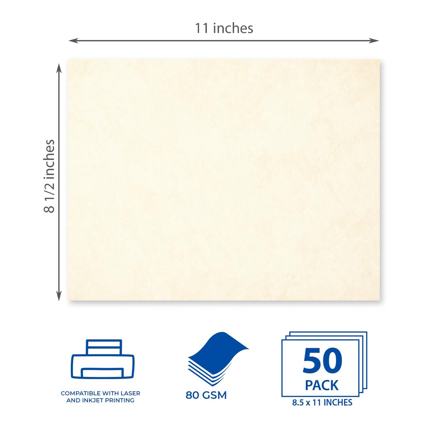 Geographics Parchment Style Printer Paper for Certificates, Resumes & Calligraphy, 8.5″ x 11″, 50 Sheets