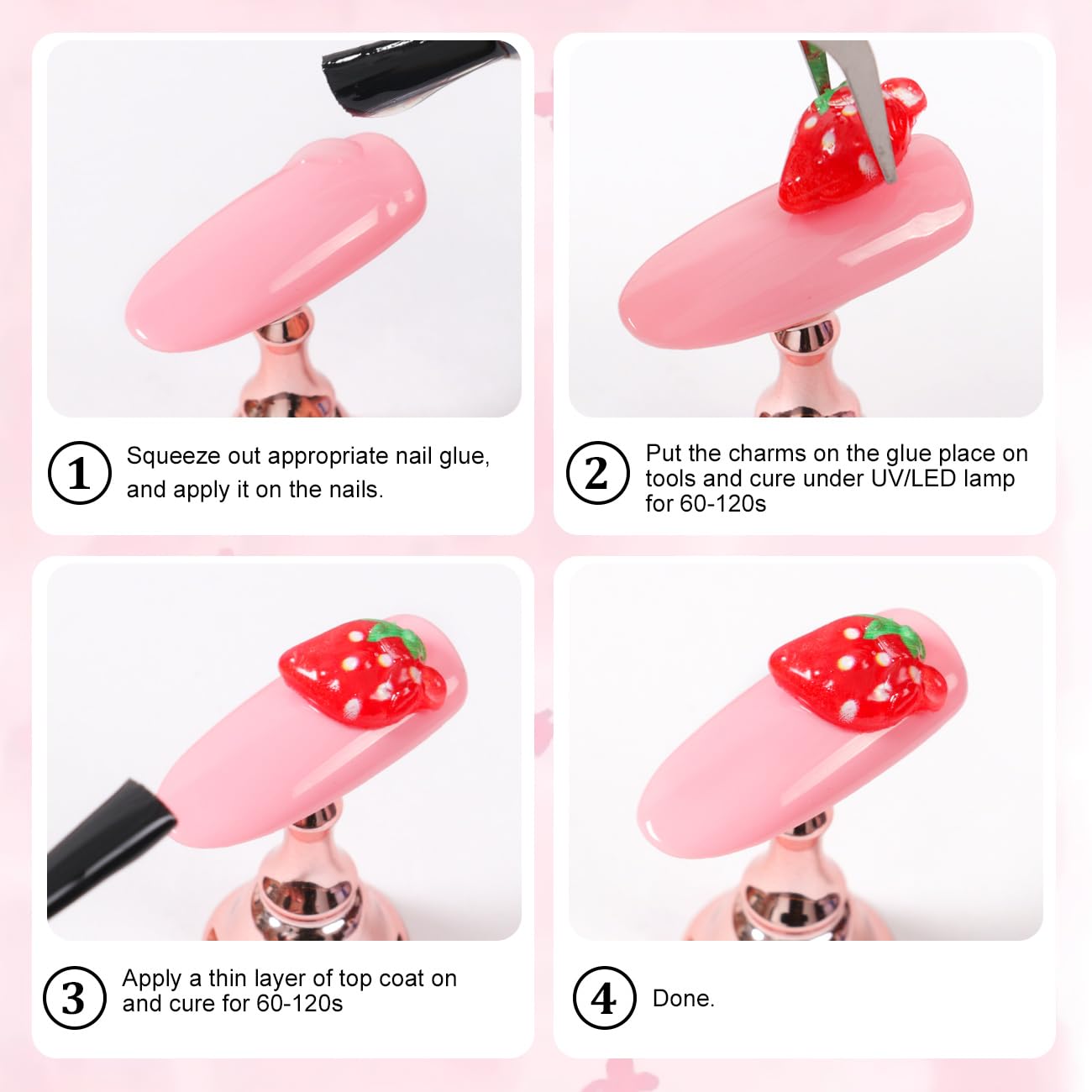 3D Mix Assorted Nail Charms Acrylic Multi Cute Hollow Candy Jewelry Nail Supplies for Nail Art Design DIY Crafts Accessories
