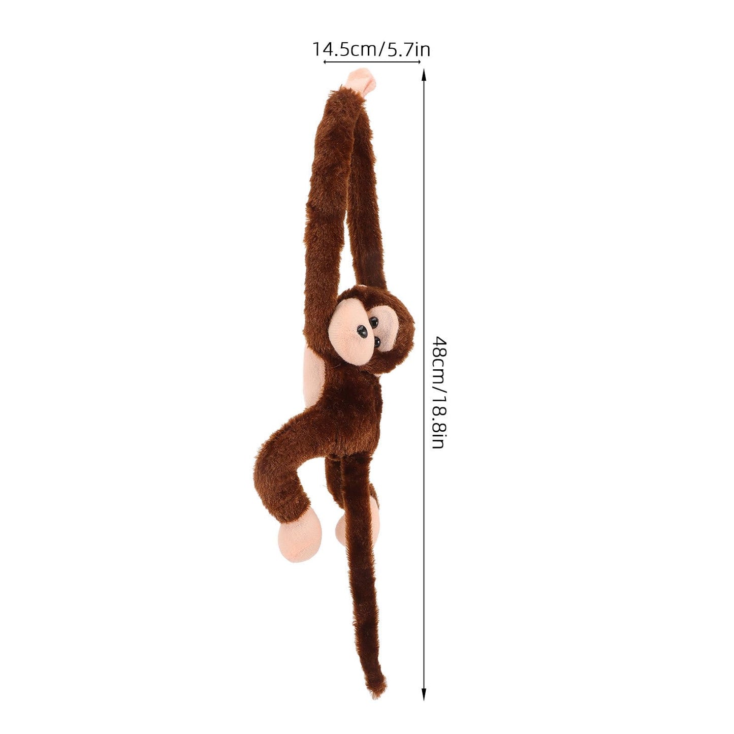 Abaodam 2Pcs Hanging Monkey Plush Monkey Stuffed Animal Cute Toy for Christmas Jungel Theme Birthday Party Favors Decorations