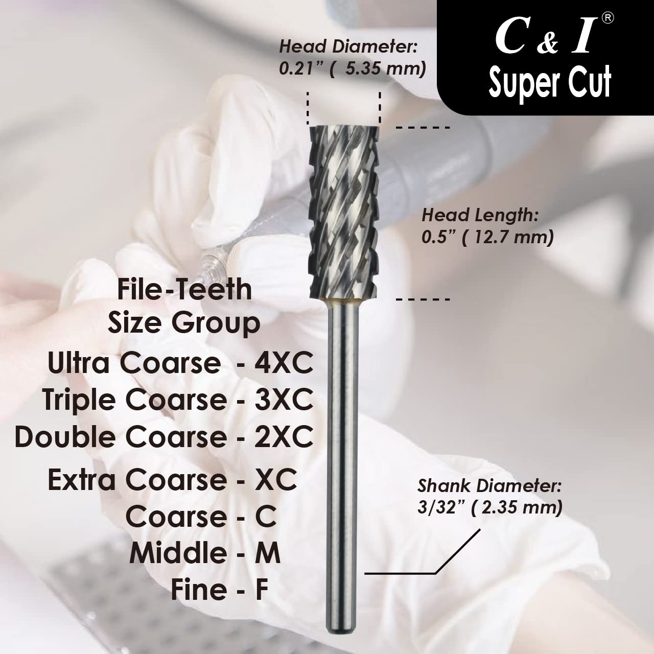 Super Cut Upgrade Edition, Small Barrel Nail Drill Bit for Electric Manicure Drill Machine, Remove the Nail Gels, Acrylic Gels, or Dip Powder (Fine -F)