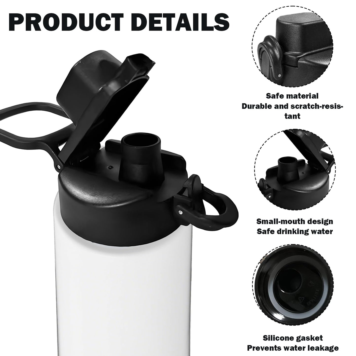 2 Pcs Replacement Auto Spout Lid For Bubba Trailblazer 24oz/32oz/40oz & Flo Kids 16oz Water Bottles, Bpa-Free,Bubba Water Bottle Lid Replacement,Portable Replacement Cap,Bubba Cup Replacement Lid