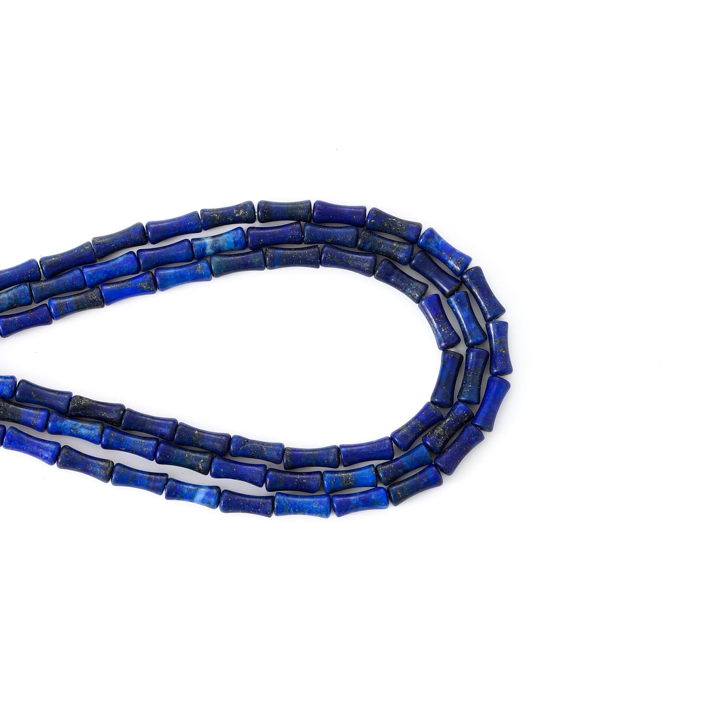 5x12mm Natural Lapis Lazuli Stone Bamboo Shape Gem Healing Energy Loose Spacer Beads for DIY Necklace Bracelet Earring