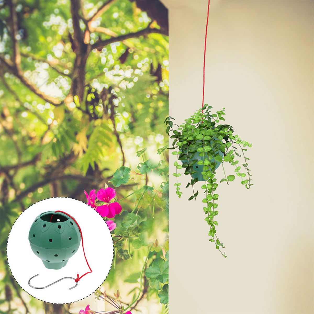 PACKOVE 5pcs Multi-Opening Strawberry Jar Planters for Seed Starting and Hanging Succulents, Plastic Round Flower Pots with Drainage for Indoor Outdoor Gardening