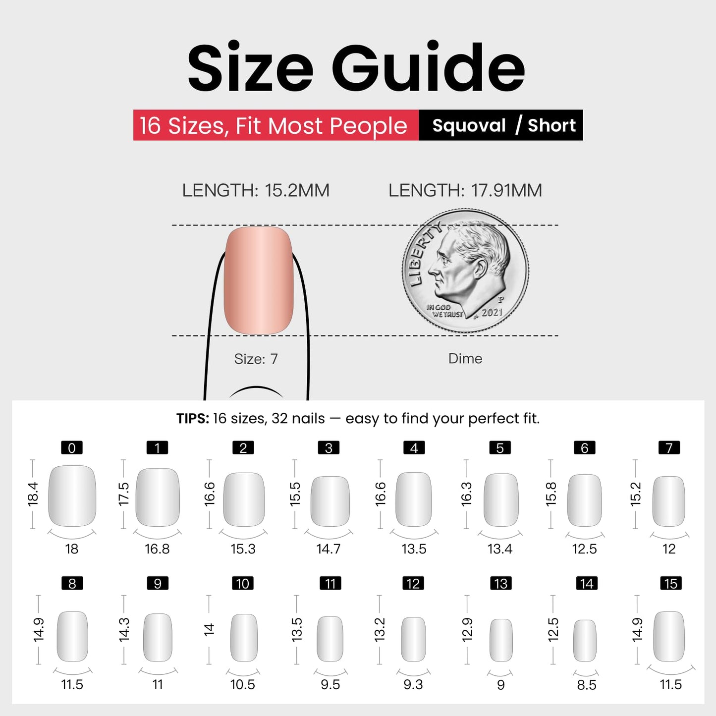 CurvLife Medium Press on Nails Square, Multicolor 30PCS Reusable Acrylic Fake Nail Tips Design Stick On Nails Glue On For Women