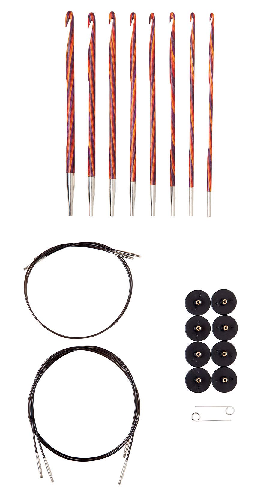 Knit Picks WeCrochet Wood Interchangeable Tunisian Crochet Hook Set - US E-K (Radiant)