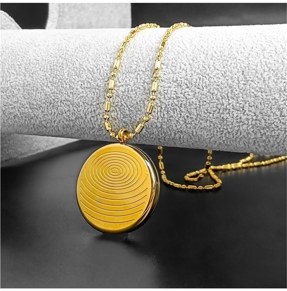 DYFUHO Wave Protection Terahertz Shield Defense Necklace,Terahertz Cosmic Energy Protection Necklace,Gold Color
